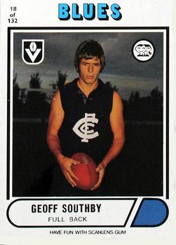 1976 Scanlens VFL #18 Geoff Southby Front
